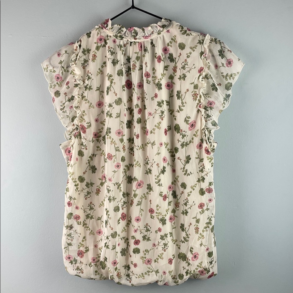 NWT Autres Filles Floral Ruffle Top Size S - Picture 7 of 8